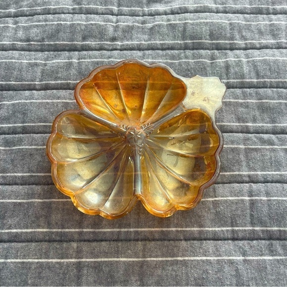 Vintage Carnival Glass Trinket Holder - Picture 1 of 5